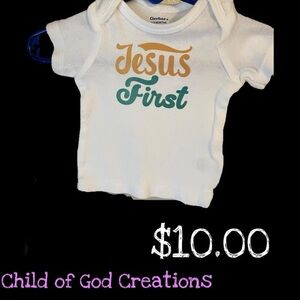 Faith baby shirt 0-3 months